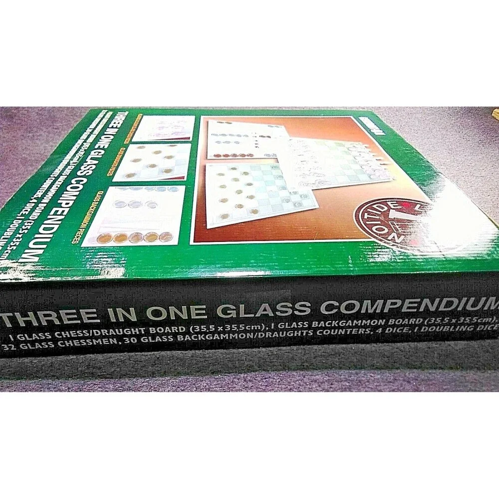 Generation Glass Checkers Pieces Limited Edition Three in One Glass Compendium